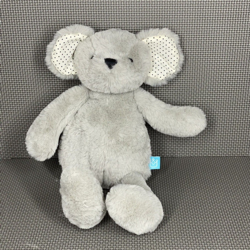 Manhattan Toy Plush Pattern Pals Mouse Koala Gray Polka Dot Ears Stuffed Animal